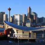 The saddledome and the skyline - Calgary